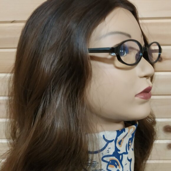 Oval Y2K Fashion Glasses with Plastic Lenses - Picture 3 of 5